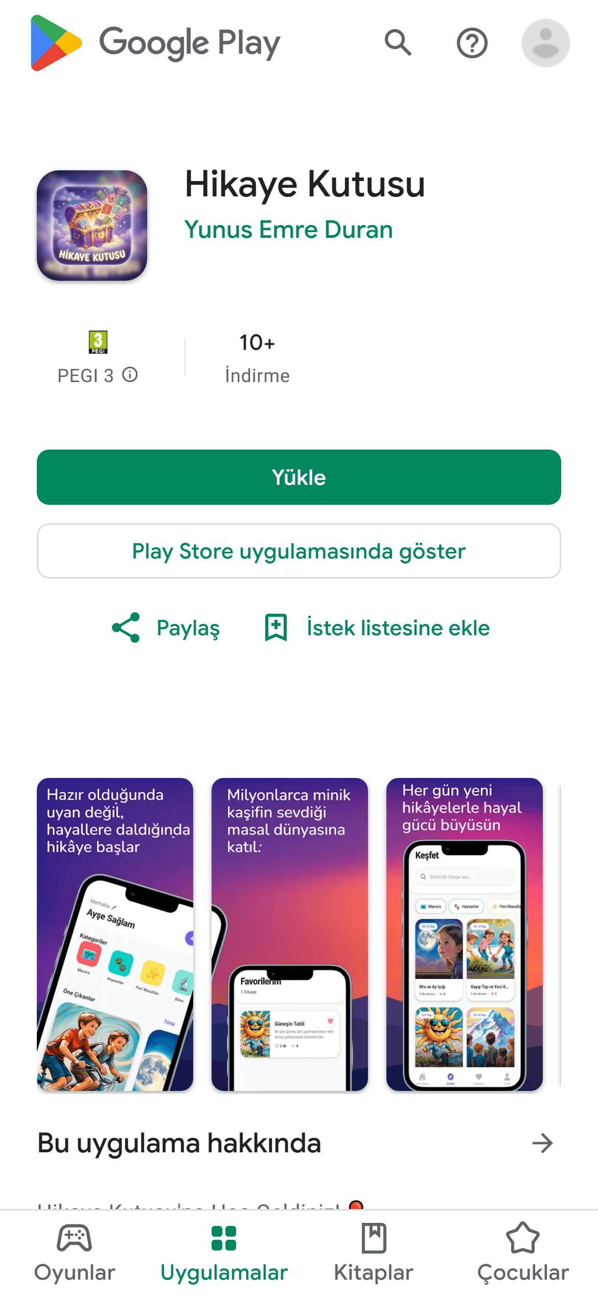 Hikaye Kutusu — mobil görünüm
