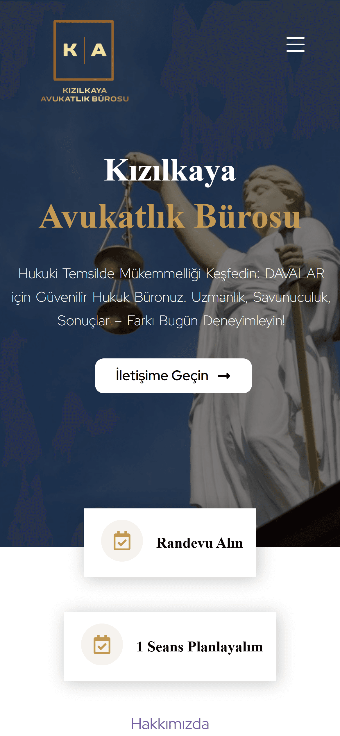 Hulusi Kızılkaya Avukatlık Bürosu — mobil görünüm